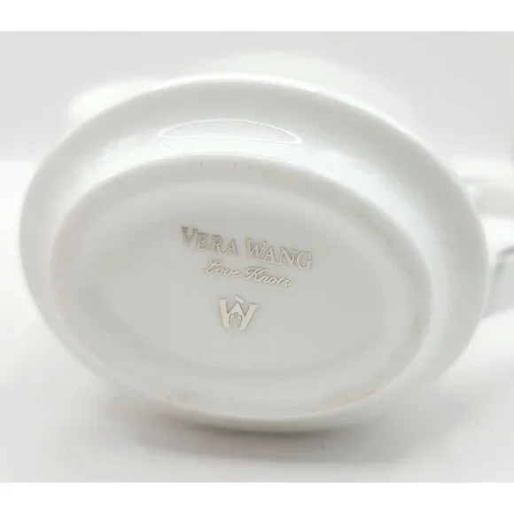 Vera Wang Fine Bone China by Wedgwood LOVE KNOTS Creamer & Sugar Bowl Brand New